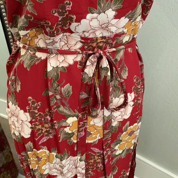 NEW ✨ Reformation Floral Wedding Party Event Ila Midi Maxi Wrap Red Dress Large - Picture 4 of 9